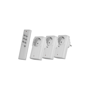 Three Socket Switch with Remote Control AC Outlet 1500W APA3-1500R